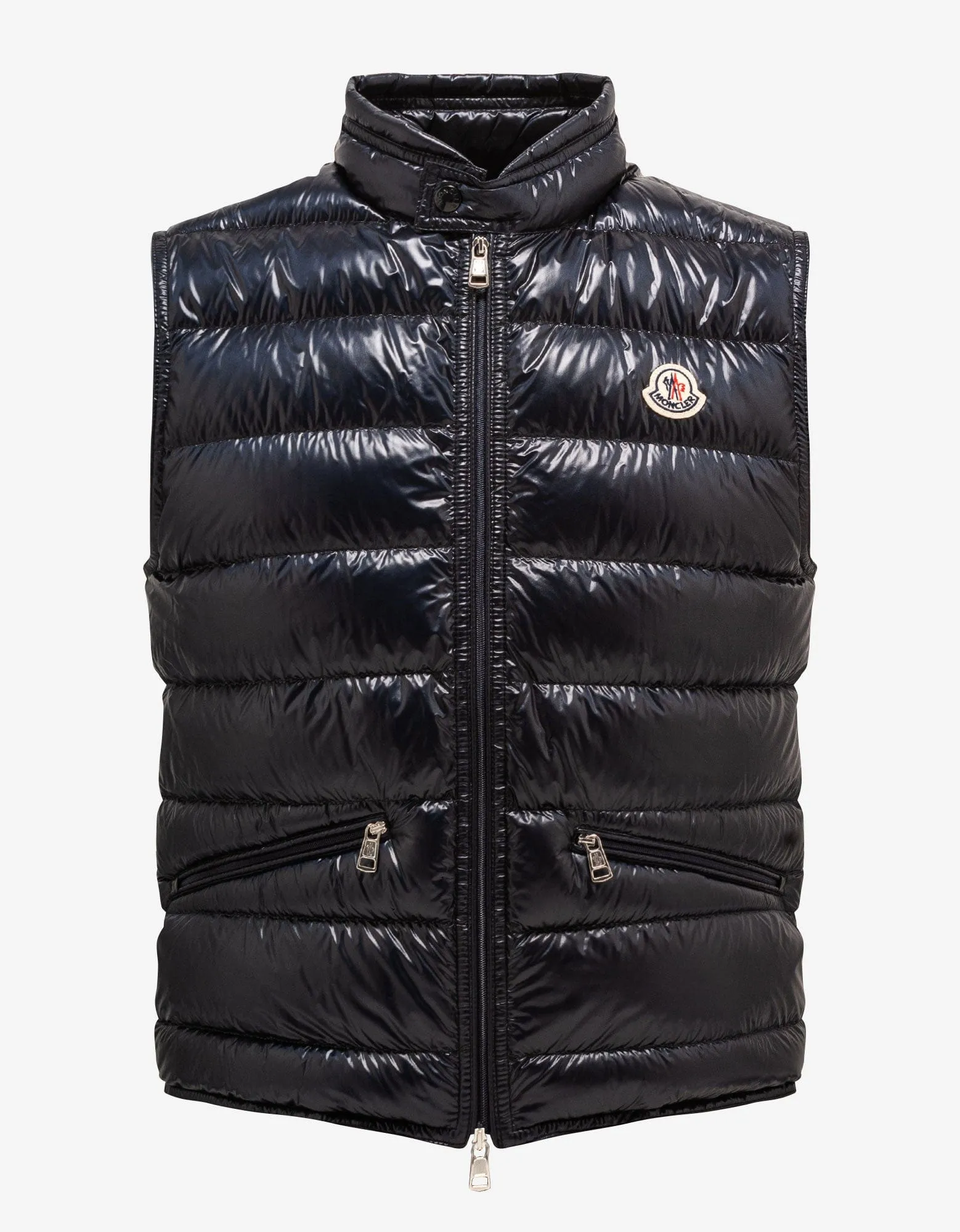 Moncler Gui Night Blue Nylon Down Gilet