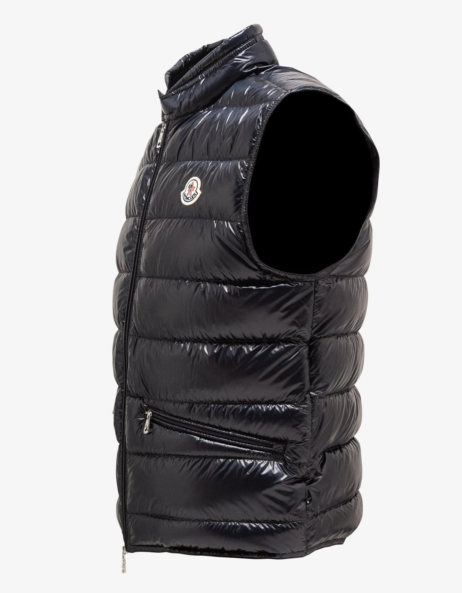 Moncler Gui Night Blue Nylon Down Gilet