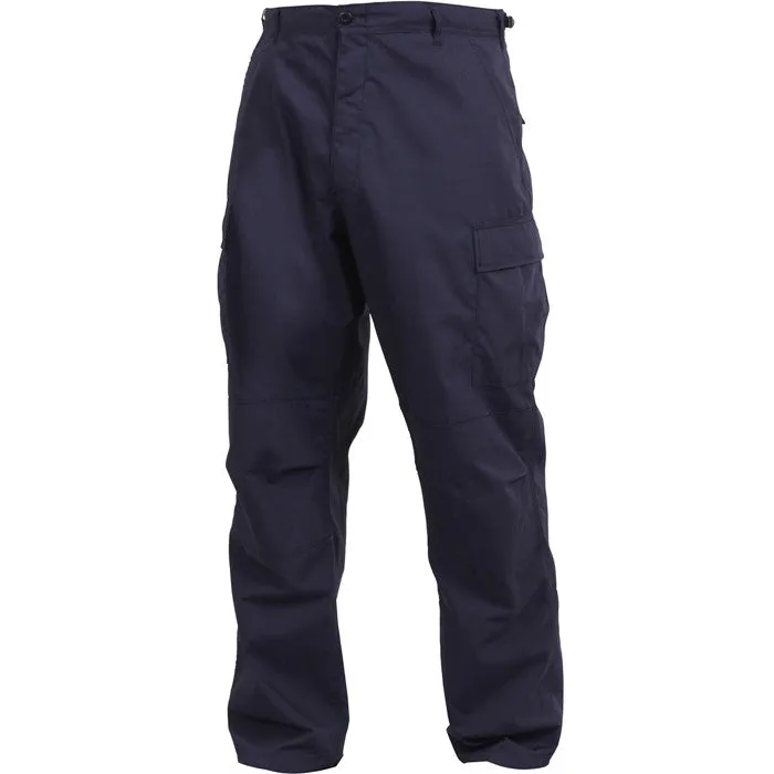 Navy Blue - Military BDU Pants - Cotton Ripstop