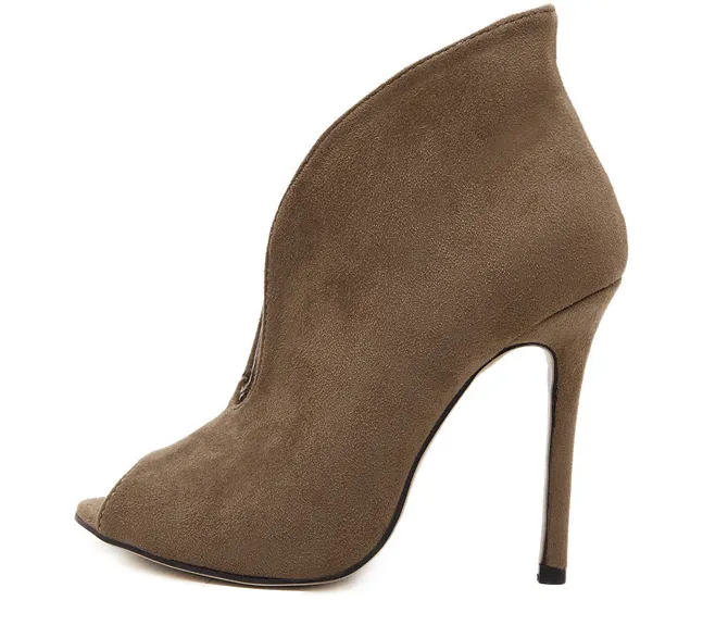 OPEN TOE OPEN FRONT BOOTIE