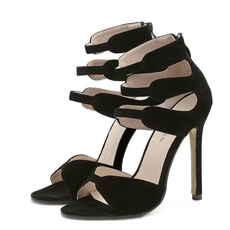 OPEN-TOE STRAPPY SANDALS