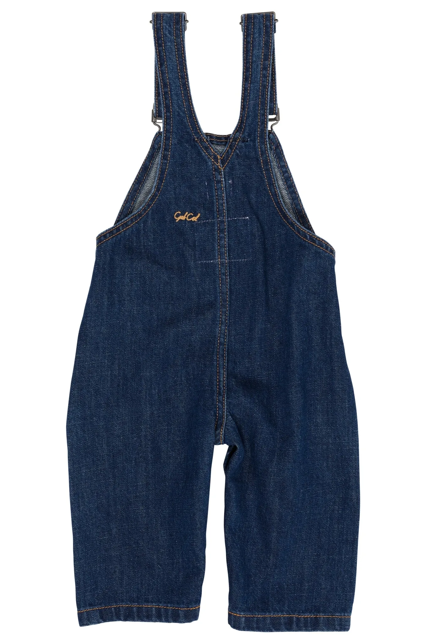 ORGANIC BABY OVERALLS - DARK INDIGO BLUE WASHED