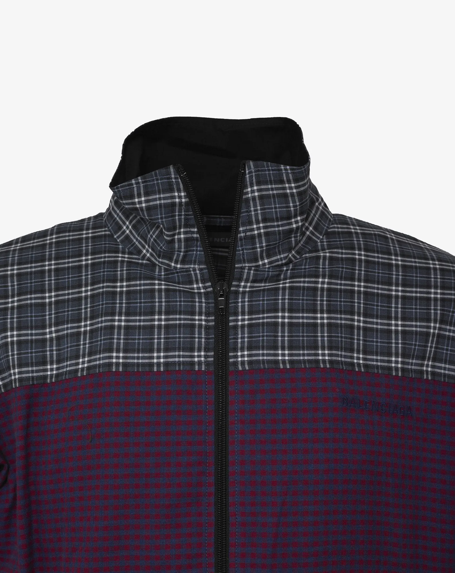 Poplin 80s Check Zip Sweatshirt