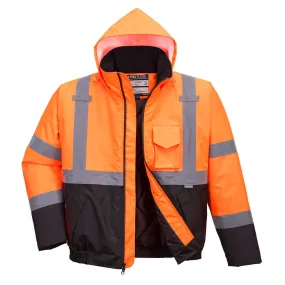 Portwest Hi-Vis Two Tone Bomber Jacket (US363OBR)