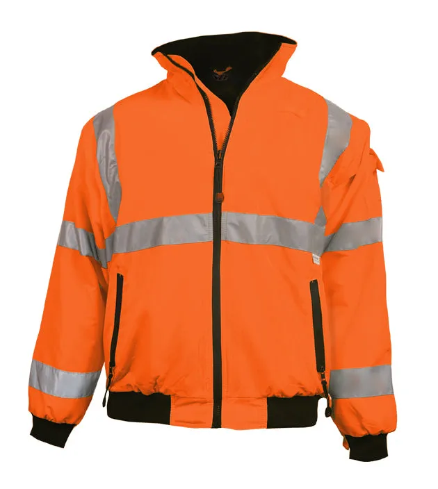 Reflective Apparel Safety Jacket: Hi Vis Jacket: 3-Season: Water Resistant (VEA-421-ST)