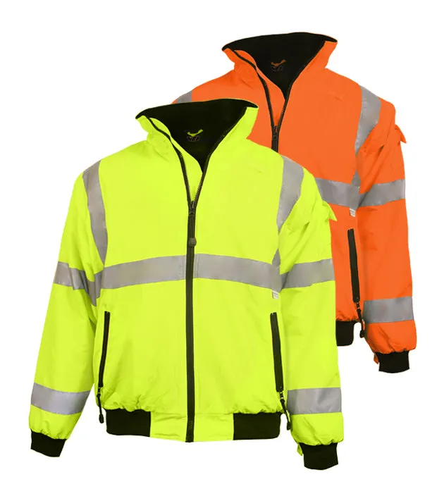 Reflective Apparel Safety Jacket: Hi Vis Jacket: 3-Season: Water Resistant (VEA-421-ST)