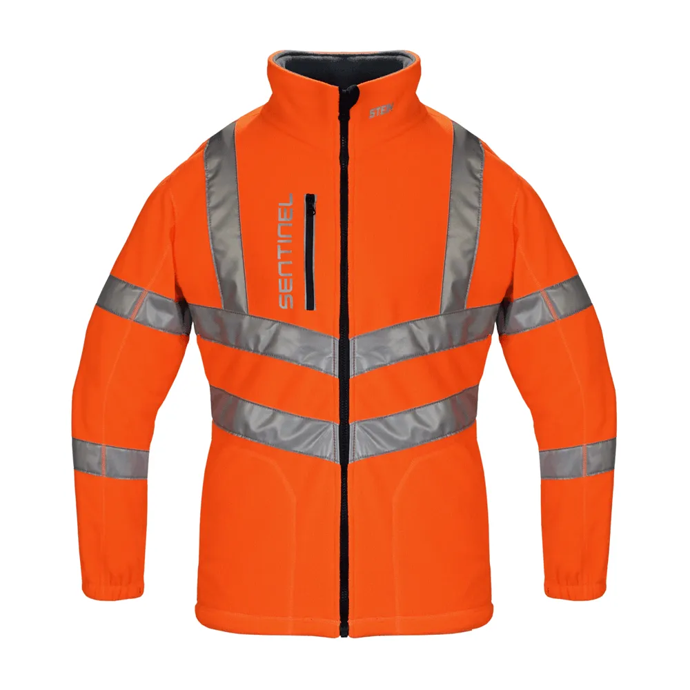 SENTINEL High-Visibility Orange Rail Fleece Jacket