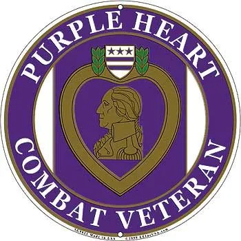 Sign Purple Heart Combat Veteran