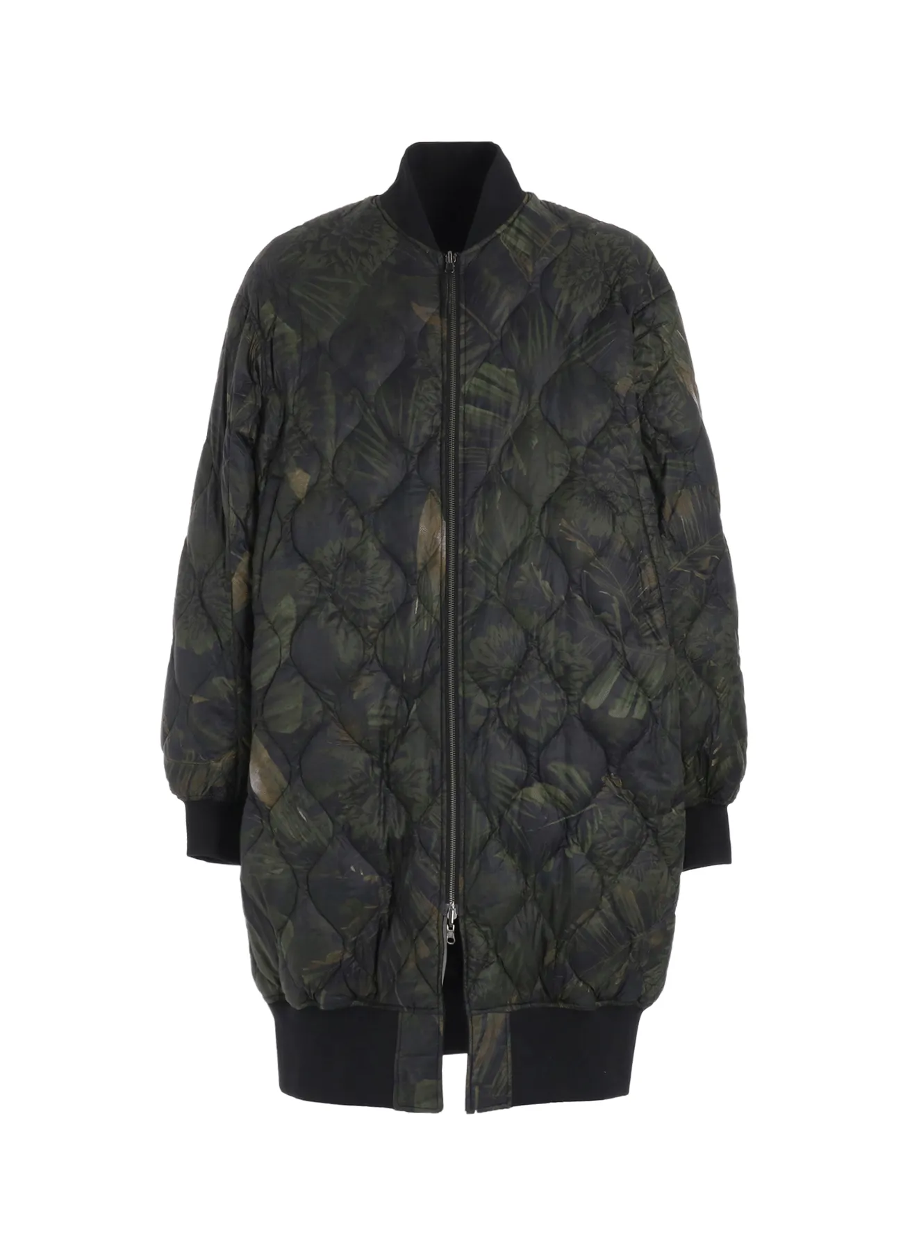 【S'YTE X TAION】DAHLIA CAMOUFLAGE QUILTED DOWN REVERSIBLE LONG MA-1