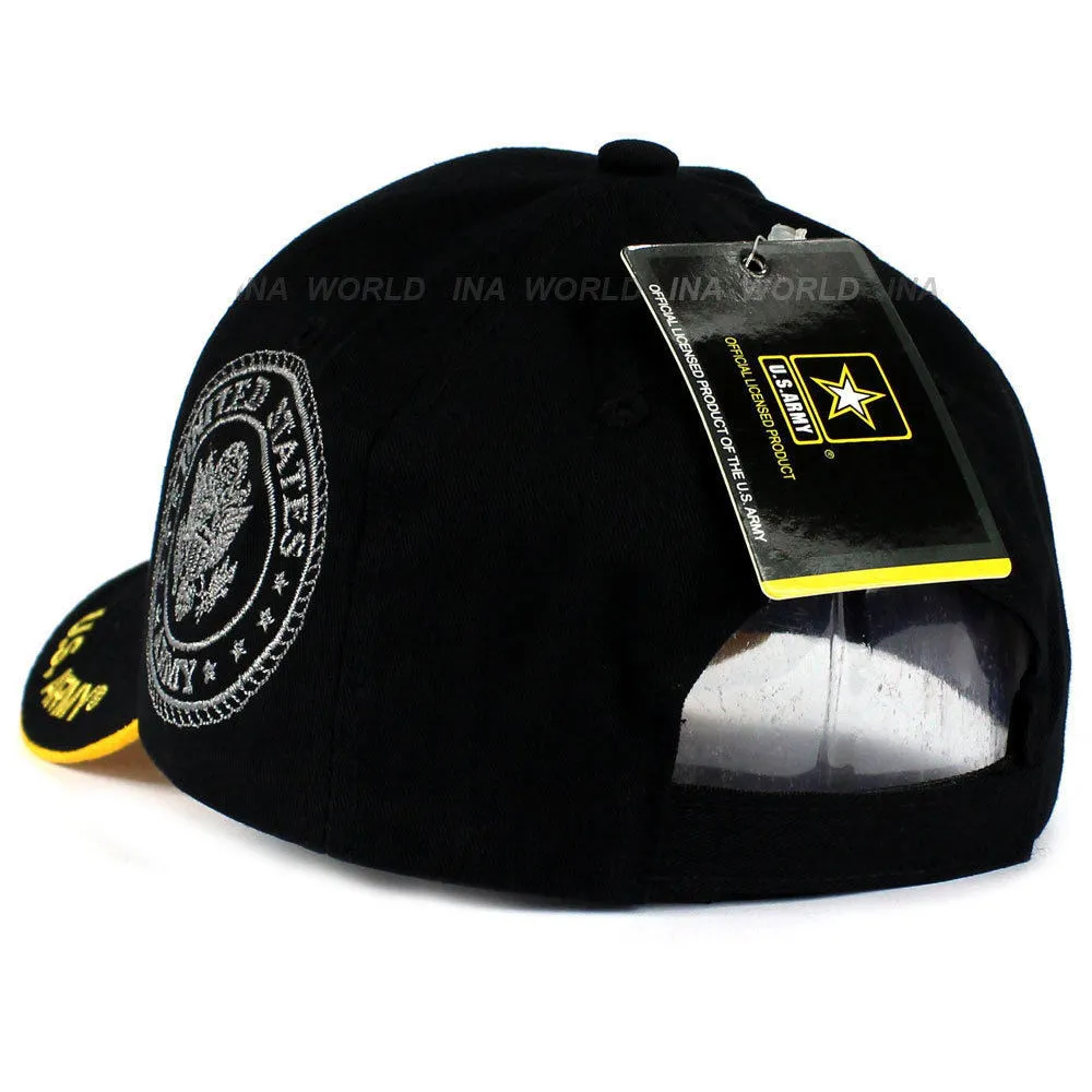 US Army Hat Retired Black Adjustable Cap