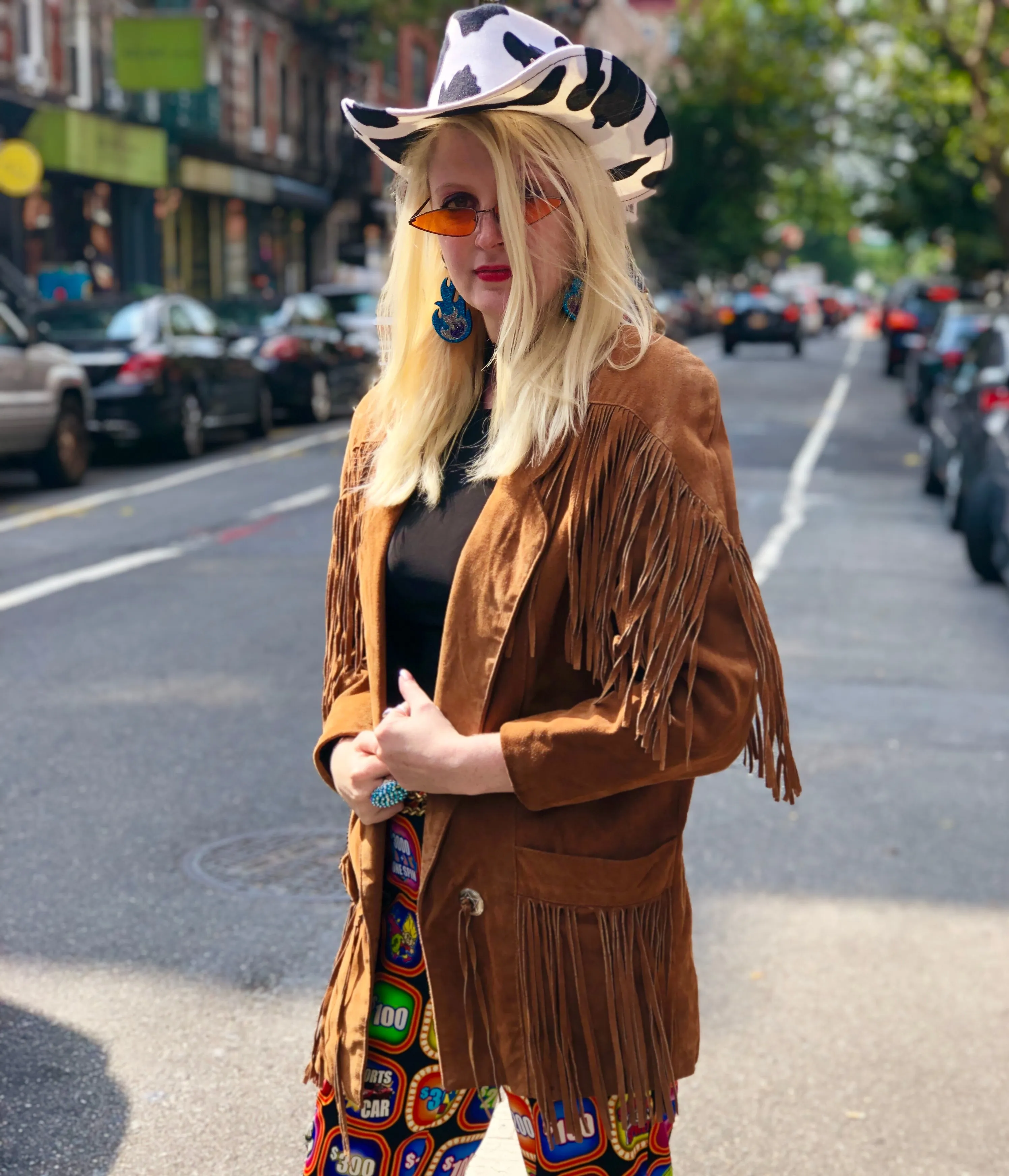 Vintage 80s Fringe Suede Jacket