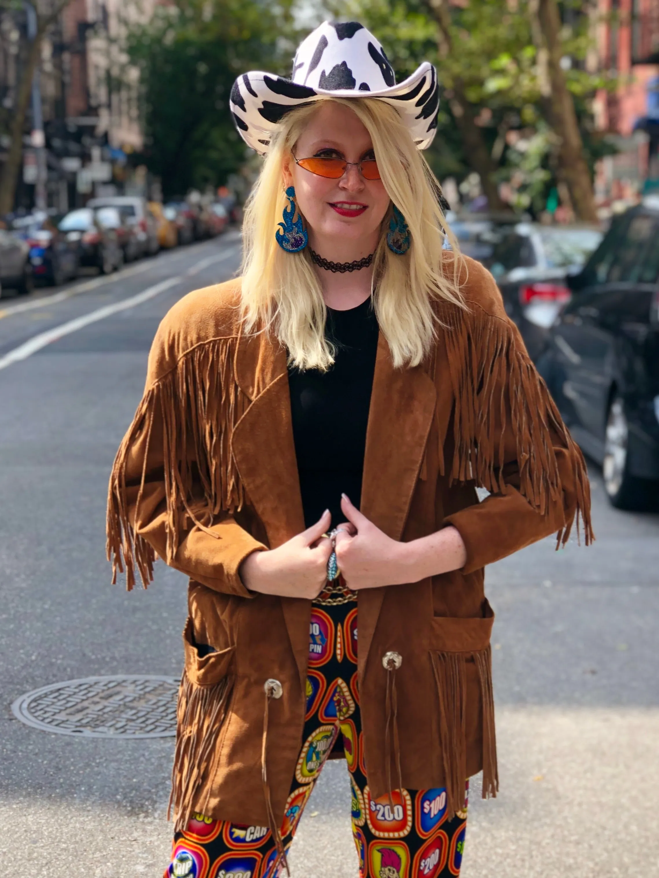 Vintage 80s Fringe Suede Jacket