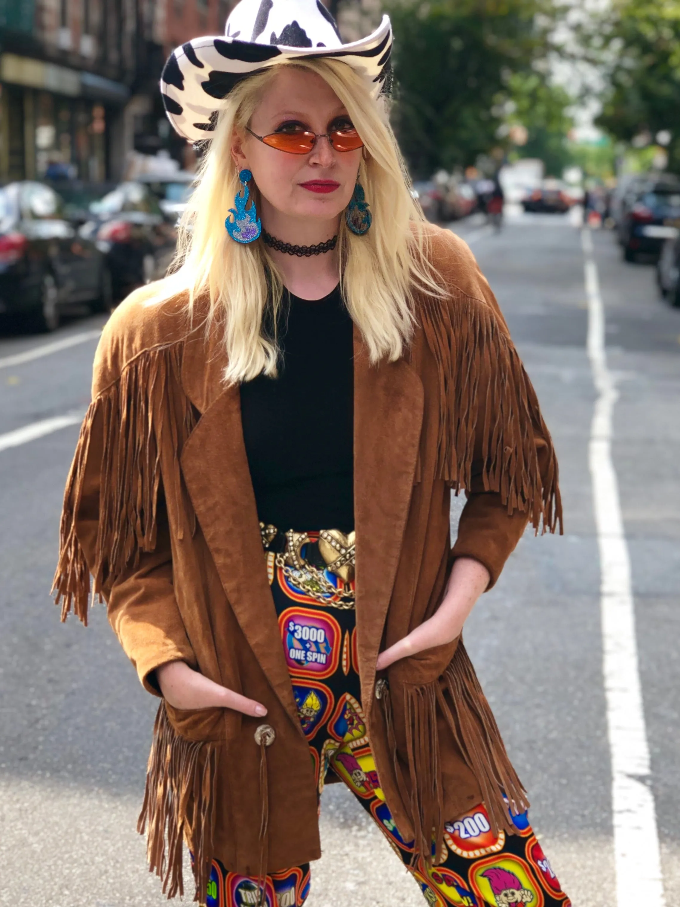 Vintage 80s Fringe Suede Jacket