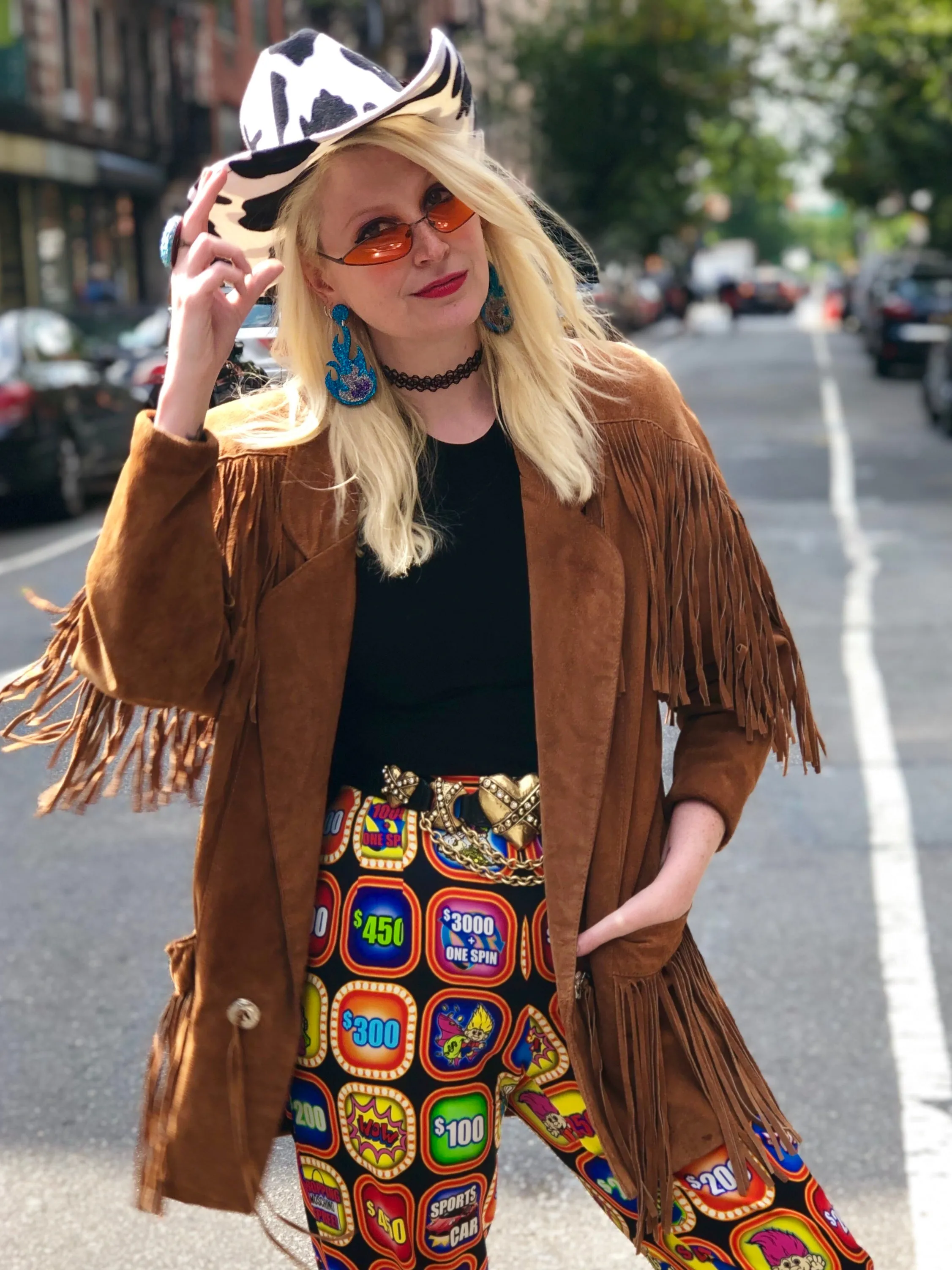 Vintage 80s Fringe Suede Jacket