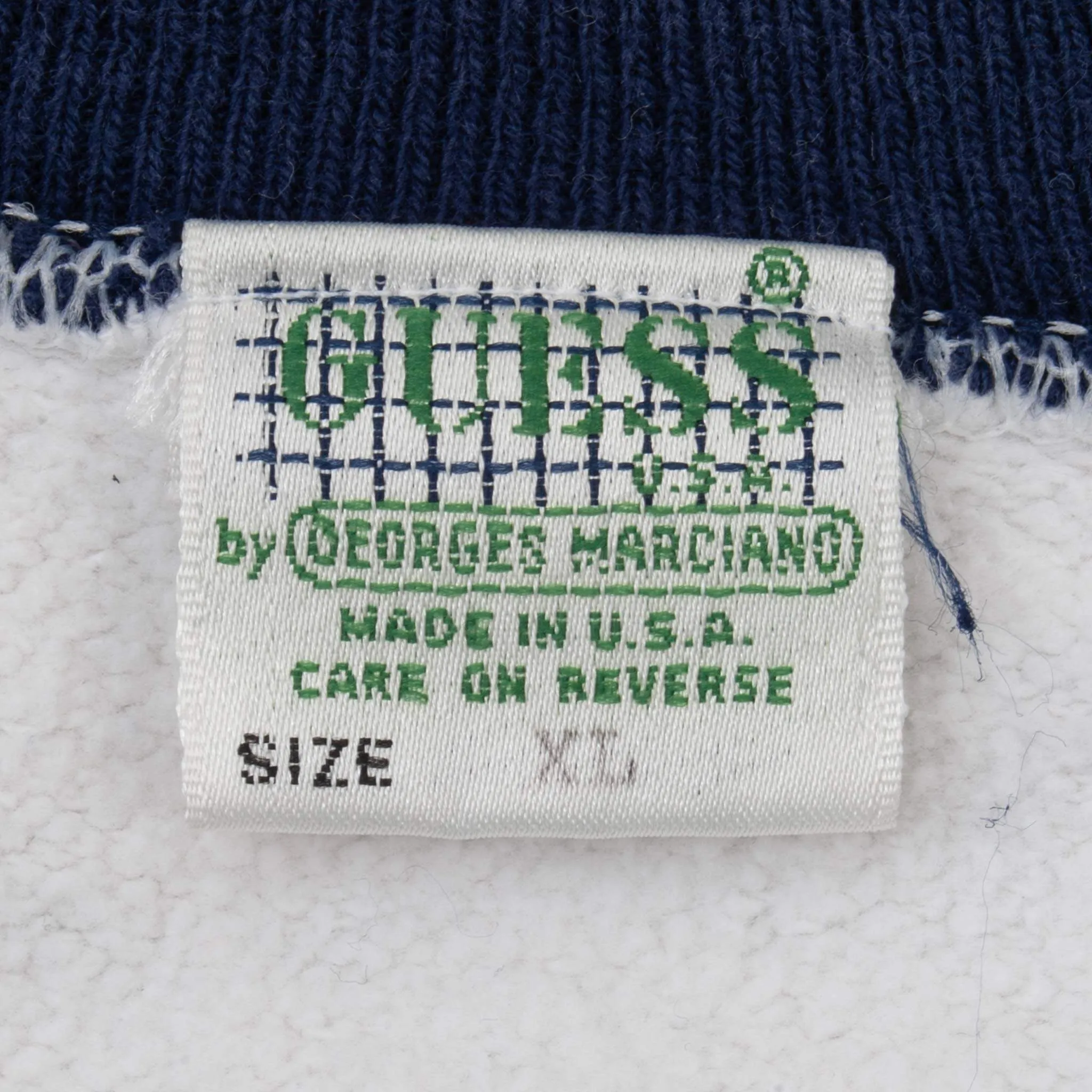 VINTAGE GUESS JEANS EMBROIDERED SWEATSHIRT 1990S SIZE XL MADE IN USA