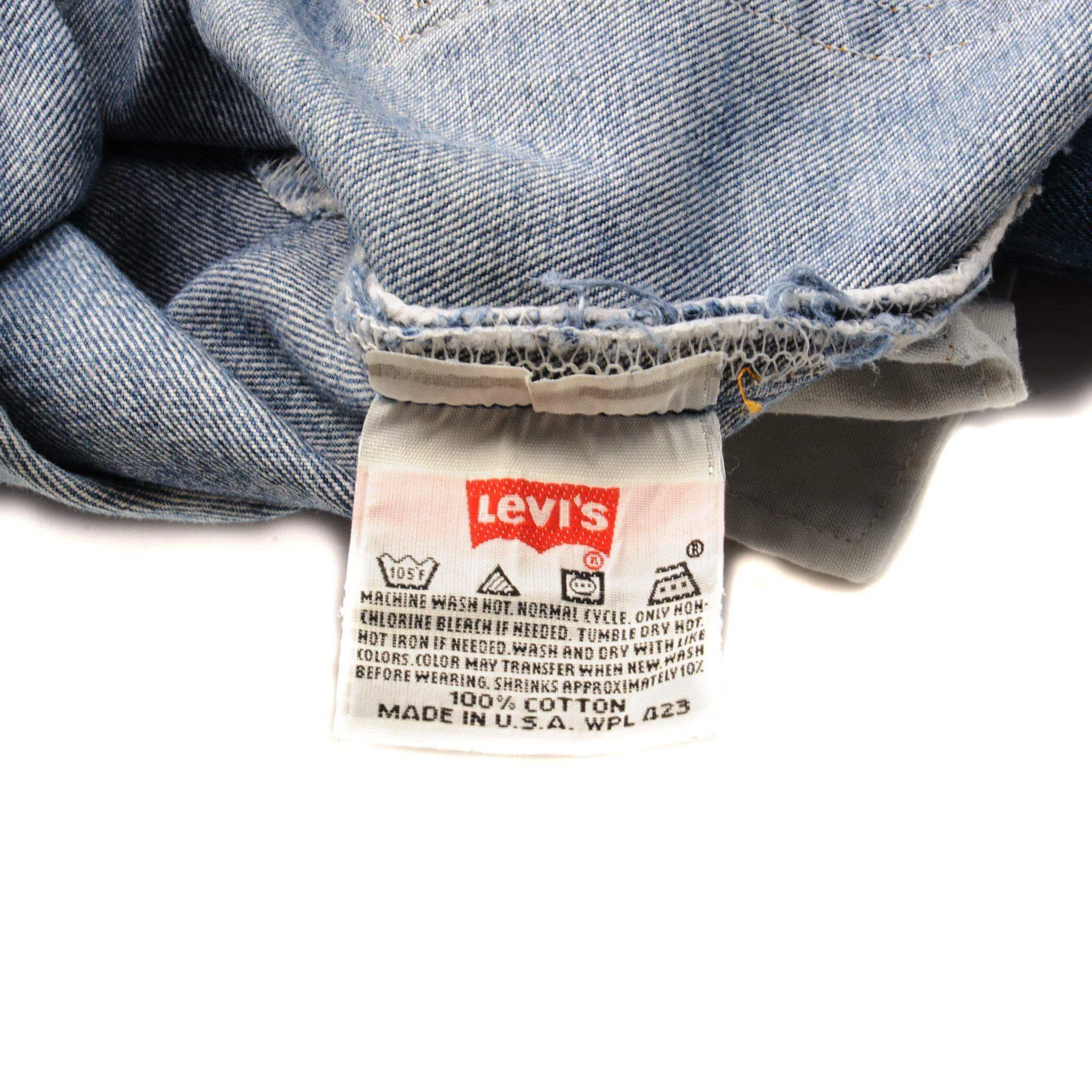 VINTAGE LEVIS 501 JEANS INDIGO 1990s SIZE W34 L31 MADE IN USA