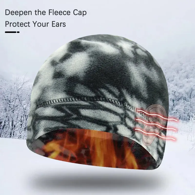 Winter Cap for Men Beanie Marine Corps Tactical Camouflage Thickened Women Military Warm Sports Windproof Elastic Polar Fleece